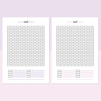 Brick Wall Mood Journal Template - Lavendar and Bright Pink