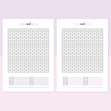 Brick Wall Mood Journal Template - Lavendar and Bright Pink