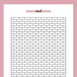 Brick Wall Mood Journal Template - Red