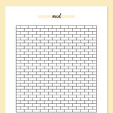 Brick Wall Mood Journal Template - Yellow
