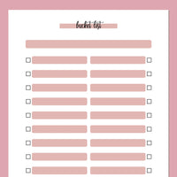 Layout Bucket List Label Bucket List Template | Printable PDF | Instant Download – Plan Print Land