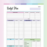 Budget Planner Printable - Bubblegum