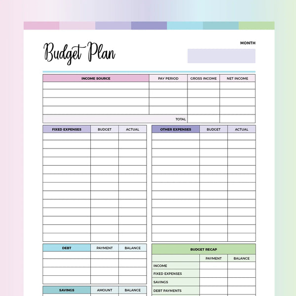 Budget Planner Printable | Instant Download PDF | A4 and US Letter – Plan Print Land budget-planner-printable-instant-download-pdf-a4-and-us-letter-plan-print-land