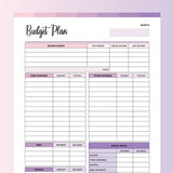 Budget Planner Printable - Fruity