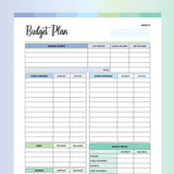 Budget Planner Printable - Ocean
