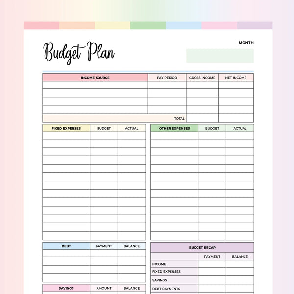 Budget Planner Printable | Instant Download PDF | A4 and US Letter – Plan Print Land budget-planner-printable-instant-download-pdf-a4-and-us-letter-plan-print-land