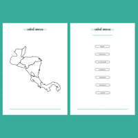 Central America Travel Map Journal - 2 Version Overview