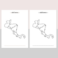 Central America Travel Map Journal | Instant Download | Printable PDF ... Central America Travel Map Journal | Instant Download | Printable PDF ...