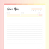 College Note Taking Template - Flame