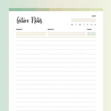 College Note Taking Format College Note Taking Template | Instant Download PDF | A4 and US Letter ...