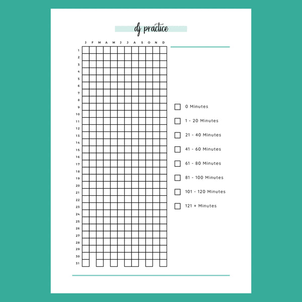 Practice Journal Example DJ Practice Journal A5 | Instant Download Printable Template – Plan ...