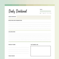 Daily Devotional Printable - Forrest