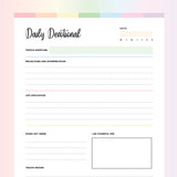 Daily Devotional Printable - Rainbow