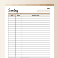 Daily Expense Tracker Printable - Bohemian