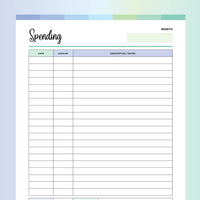 Daily Expense Tracker Printable - Ocean