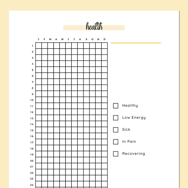 daily-health-log-a5-instant-download-printable-template-plan-print-land for Free Printable Daily Health Log Daily Health Log A5 | Instant Download Printable Template – Plan Print Land for Free Printable Daily Health Log