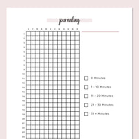Daily Journaling Tracker  - Pink