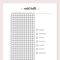 Daily Mental Health Tracker - Pink
