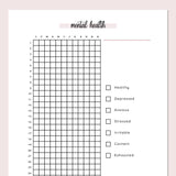 Daily Mental Health Tracker - Pink