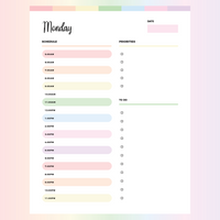 Daily Plan PDF - Page Overview