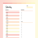 Daily Plan PDF - Flame Color Scheme