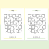 Daily Rating Film Camera Template - Light Yellow and Light Green
