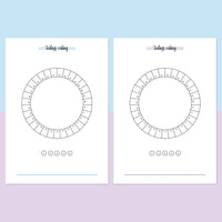 Daily Rating Ring Journal - Aqua and Light Purple