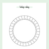 Daily Rating Ring Journal - Green