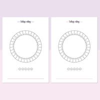 Daily Rating Ring Journal - Lavendar and Bright Pink