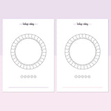 Daily Rating Ring Journal - Lavendar and Bright Pink