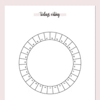 Daily Rating Ring Journal - Pink