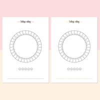 Daily Rating Ring Journal - Salmon Red and Bright Orange