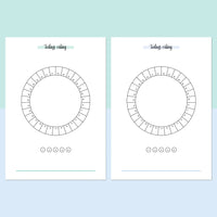 Daily Rating Ring Journal - Teal and Light Blue