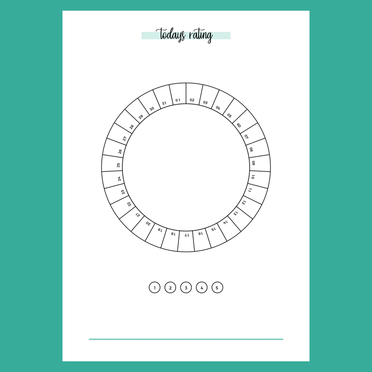 Daily Rating Ring Journal | Instant Download | Printable PDF – Plan ...