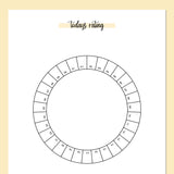 Daily Rating Ring Journal - Yellow