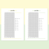 Daily Screen Time Tracking Journal  - Bright Yellow and Light Green
