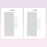 Daily Screen Time Tracking Journal  - Lavender and Light Pink