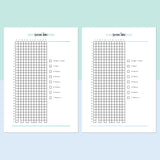 Daily Screen Time Tracking Journal  - Teal and Light Blue