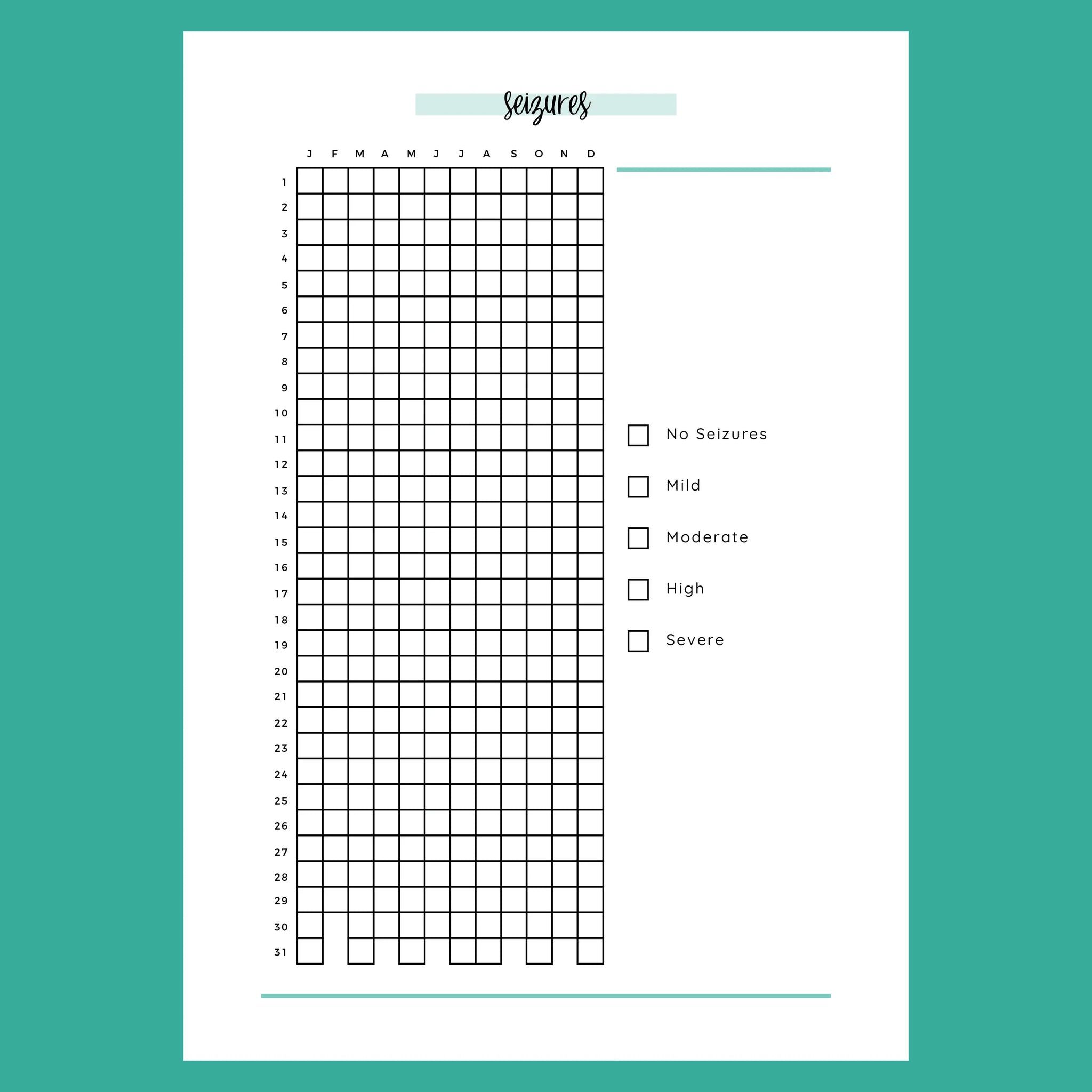 Printable Seizure Chart 495x640
