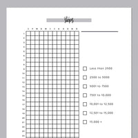 Step Log Color In Daily Step Log A5 | Instant Download Printable Template – Plan Print Land