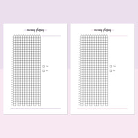 Daily Teeth Flossing Journal  - Lavender and Light Pink