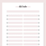 Date Bucket List Template - Pink