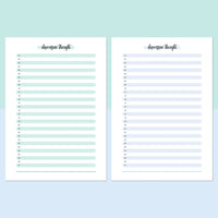 Depressive Thought Tracker - Teal and Light Blue