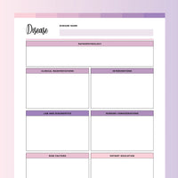 Disease Template Printable - Fruity