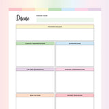 Disease Template Printable - Rainbow