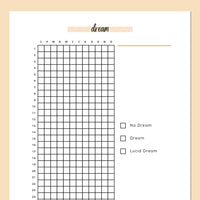 Dream Journaling PDF - Orange