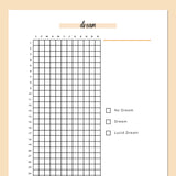 Dream Journaling PDF - Orange