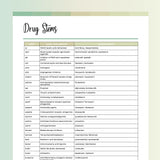 Drug Stem Cheat Sheet PDF - Forrest
