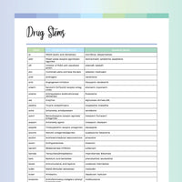 Drug Stem Cheat Sheet PDF - Ocean