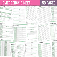 Emergency Binder Planner Pack